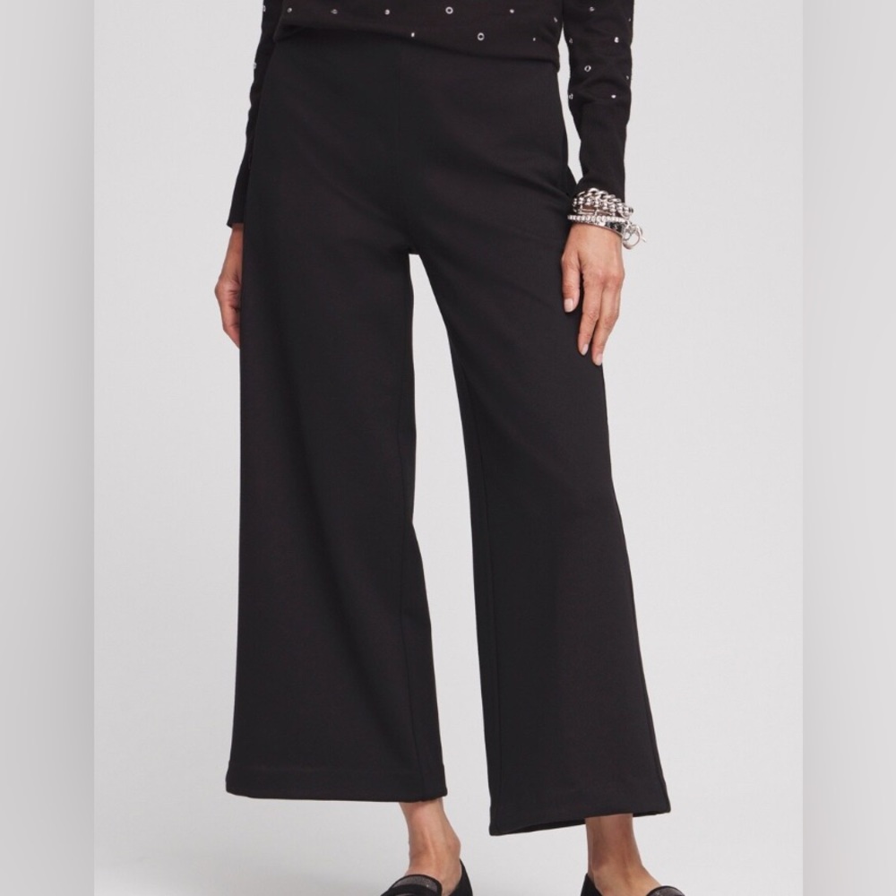 J.Crew High-rise Black Wide-Leg Four-Season Stretch Ankle Career Casual Pants 6